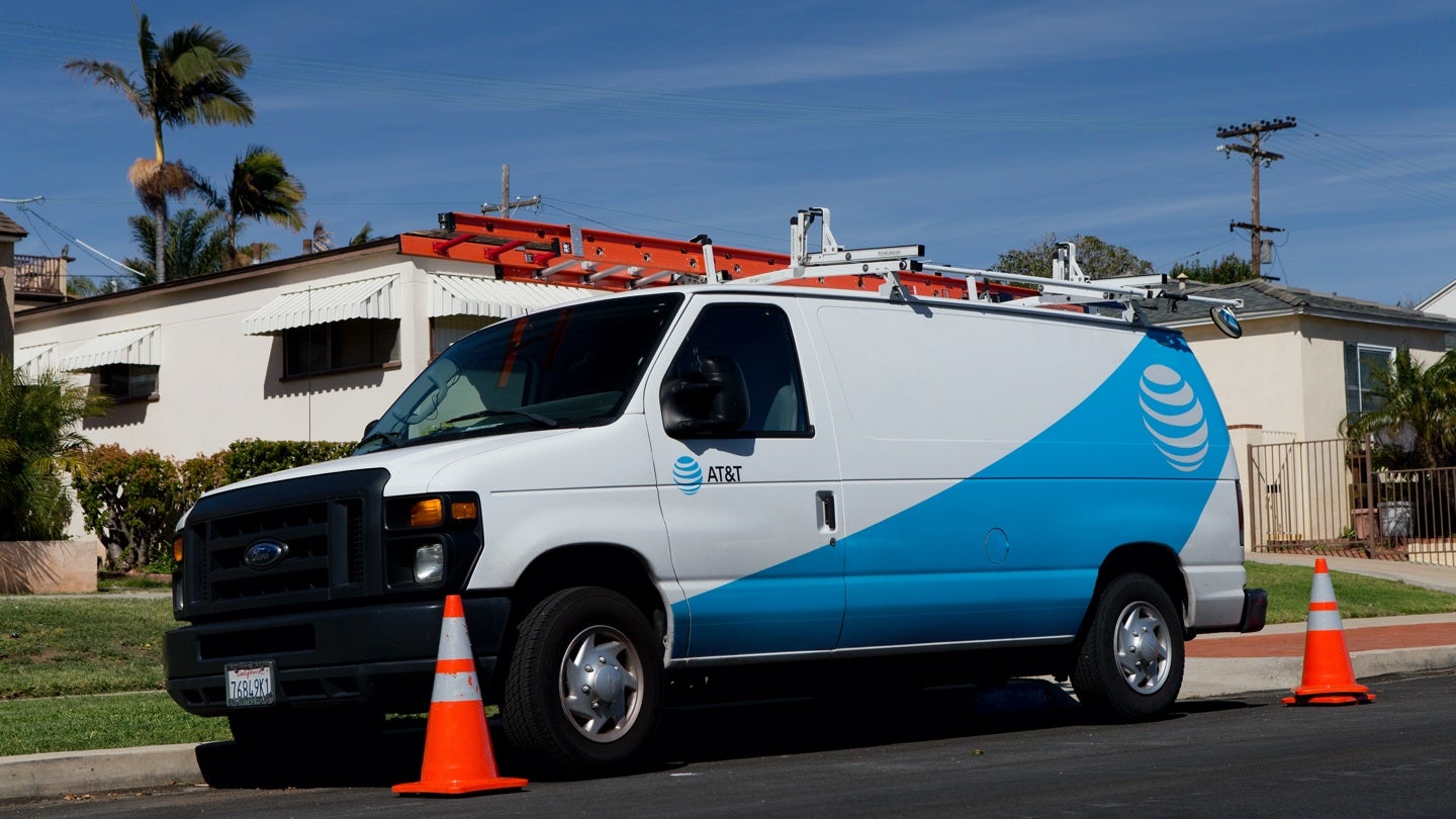 AT&T service truck