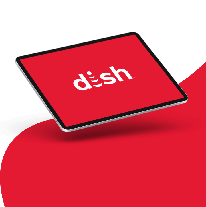 DISH Network logo on tablet