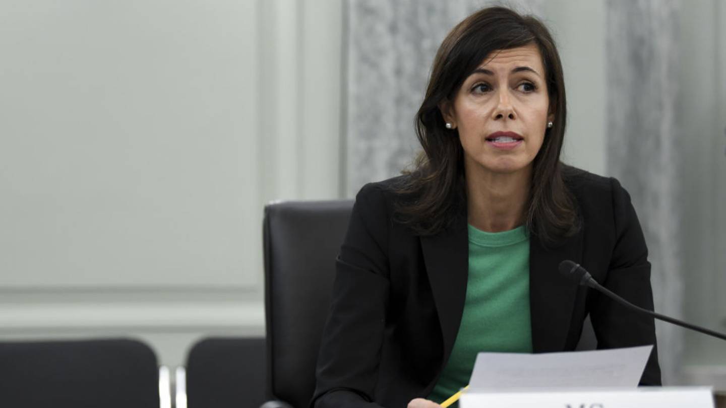 Jessica Rosenworcel, commissioner at the Federal Communications Commission (FCC), speaks during a Senate Commerce, Science and Transportation Committee hearing in Washington, D.C., U.S., on Wednesday, June 24, 2020.
