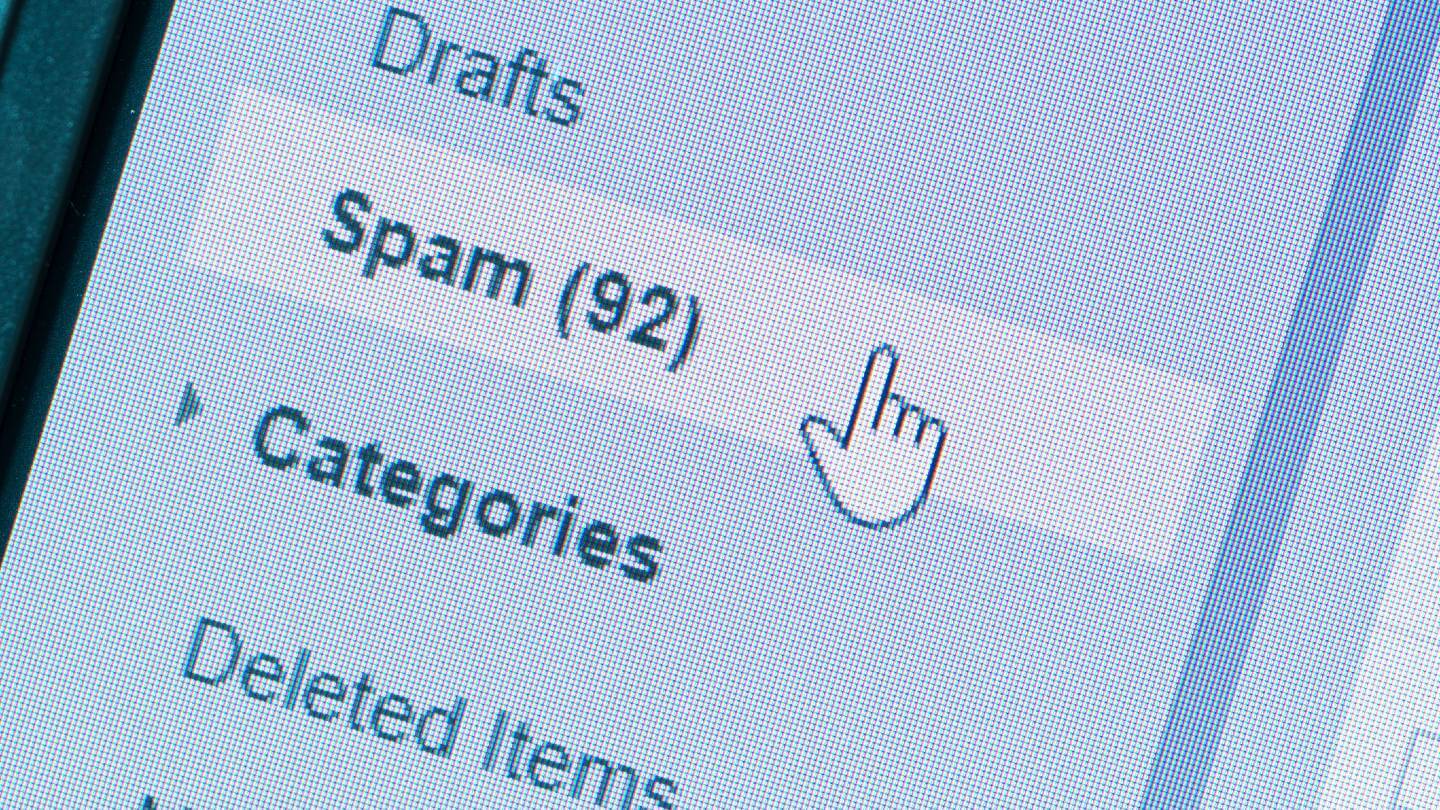Photo of a spam folder